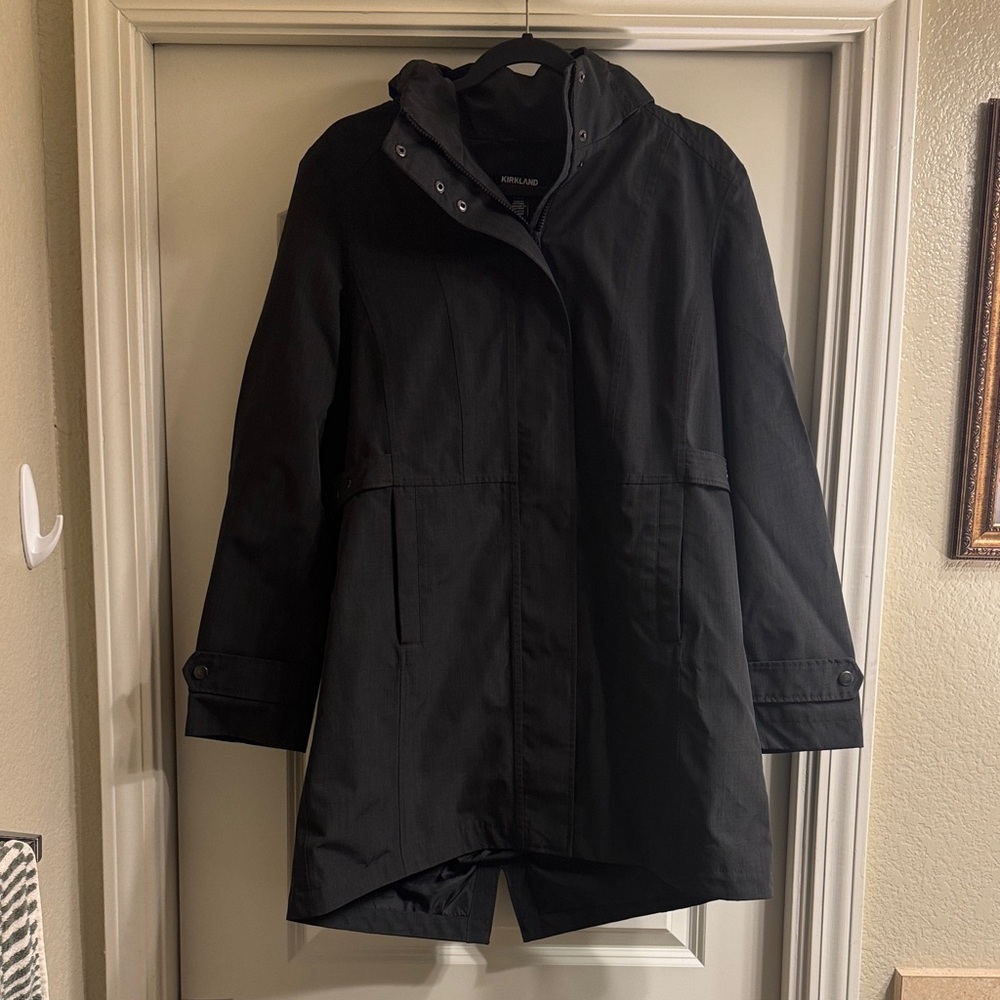 Kirkland Signature Gray Women's Trench Rain Coat